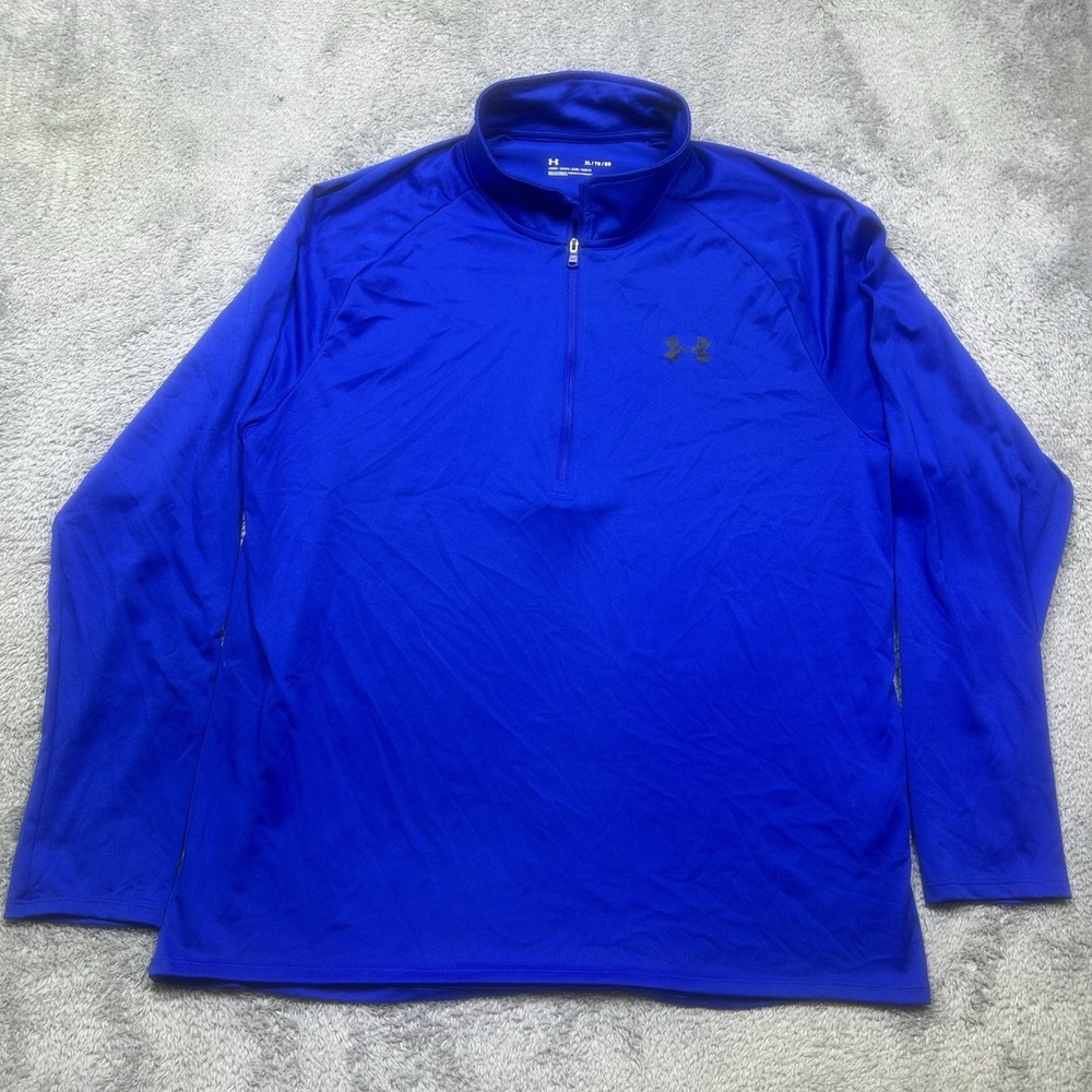 Under Armour Pullover Mens XL Blue 1/4 Zip Loose Long Sleeve Athletic Activewear